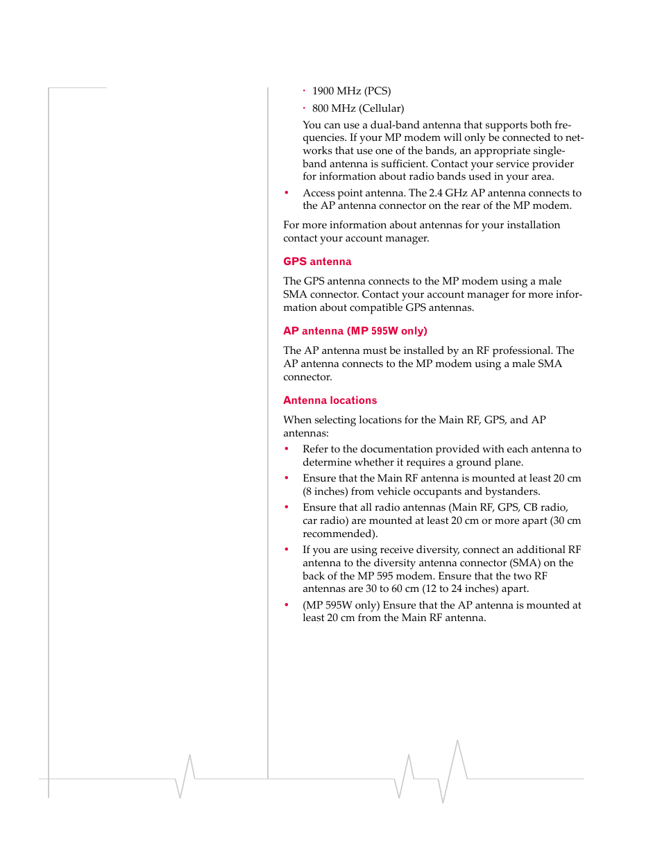 Sierra Wireless AIRLINK MP595W User Manual | Page 30 / 86