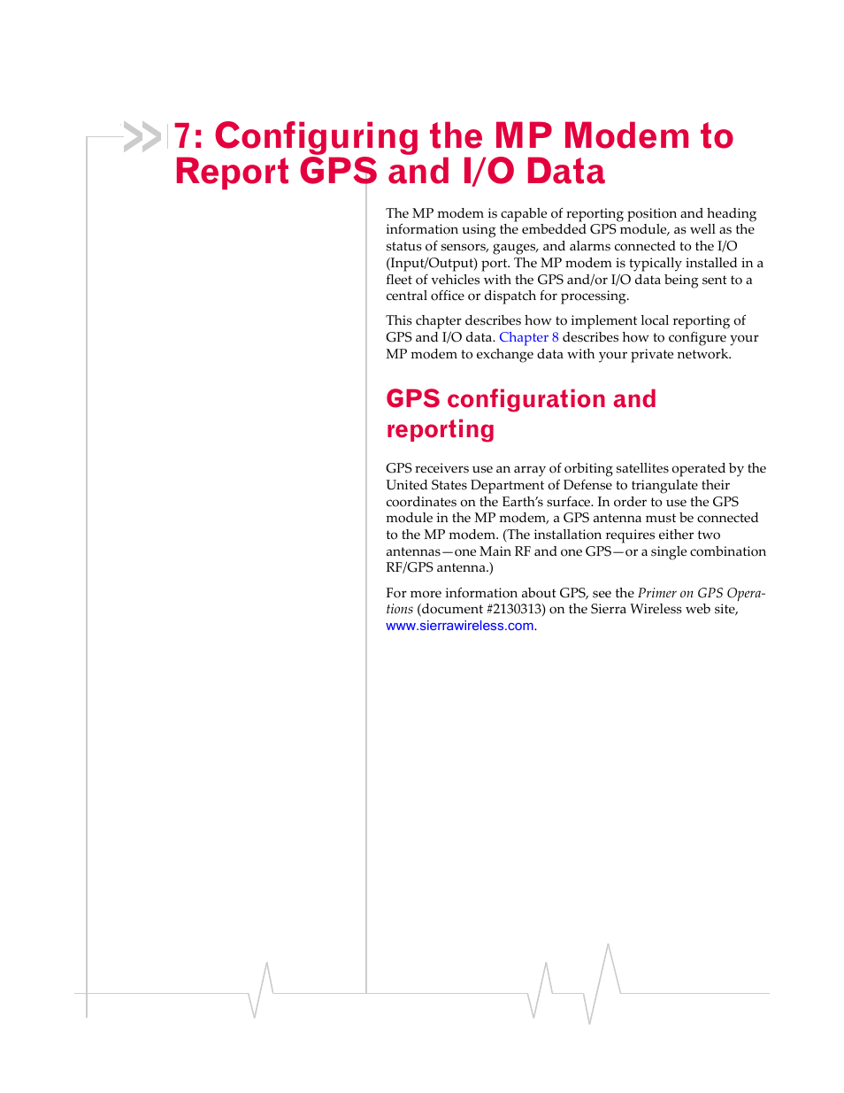 Gps configuration and reporting | Sierra Wireless AIRLINK MP595W User Manual | Page 55 / 86