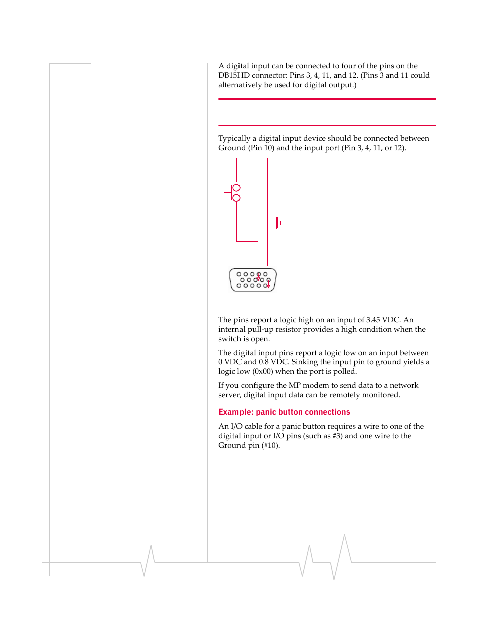 Example: panic button connections | Sierra Wireless AIRLINK MP595W User Manual | Page 59 / 86