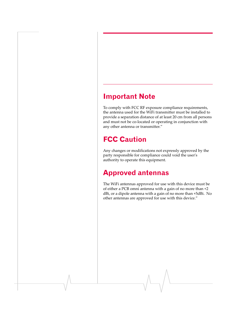 Important note, Fcc caution, Approved antennas | Sierra Wireless AIRLINK MP595W User Manual | Page 80 / 86