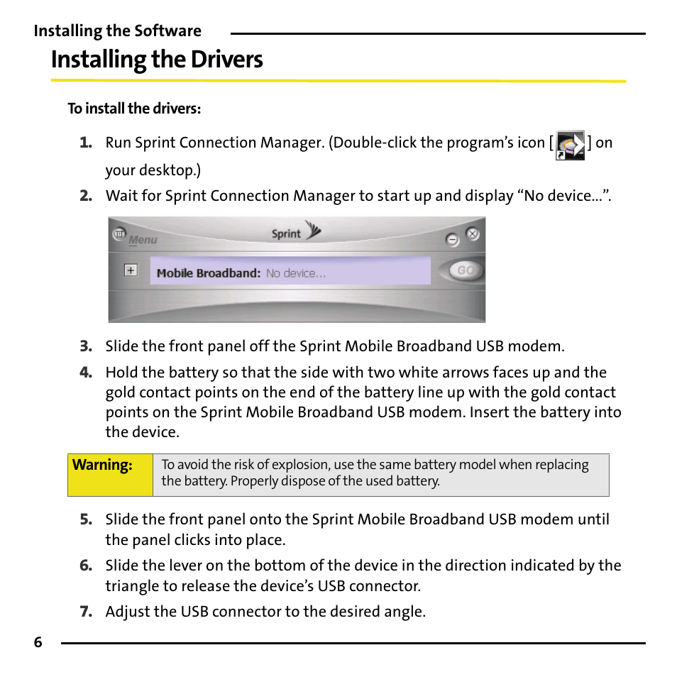 Installing the drivers | Sierra Wireless 595U User Manual | Page 14 / 36