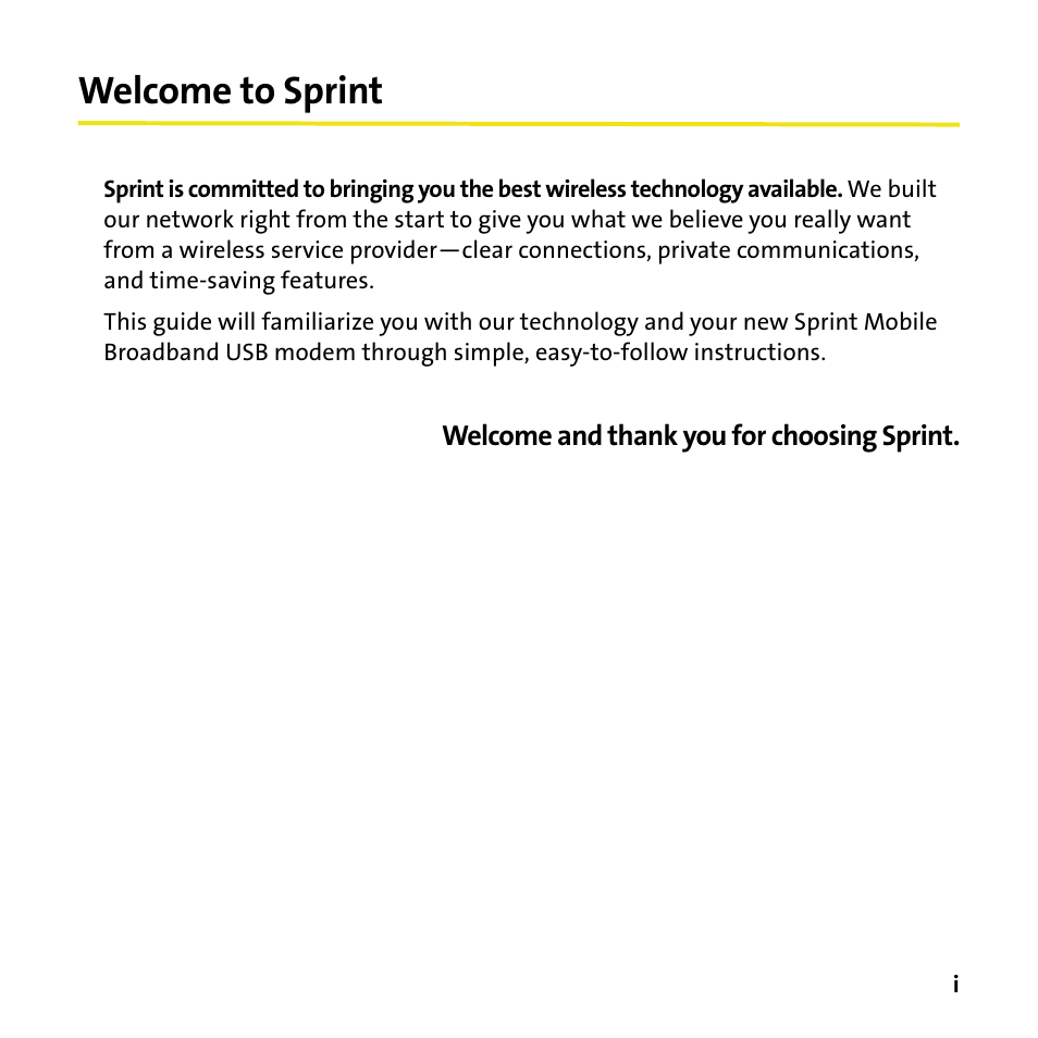 Welcome to sprint | Sierra Wireless 595U User Manual | Page 5 / 36