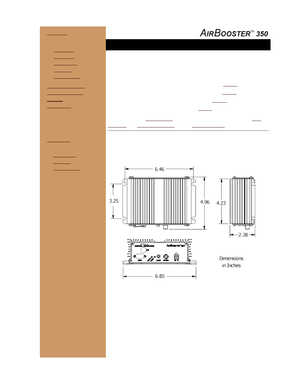 Installation, User guide installation overview, Mounting the airbooster rf amplifier | Sierra Wireless 350 User Manual | Page 6 / 15