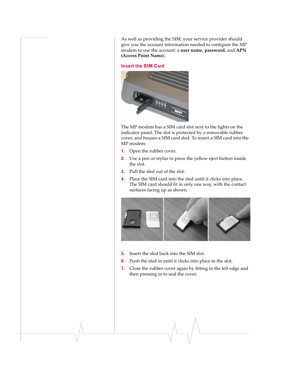 Insert the sim card | Sierra Wireless MP 875 User Manual | Page 38 / 84