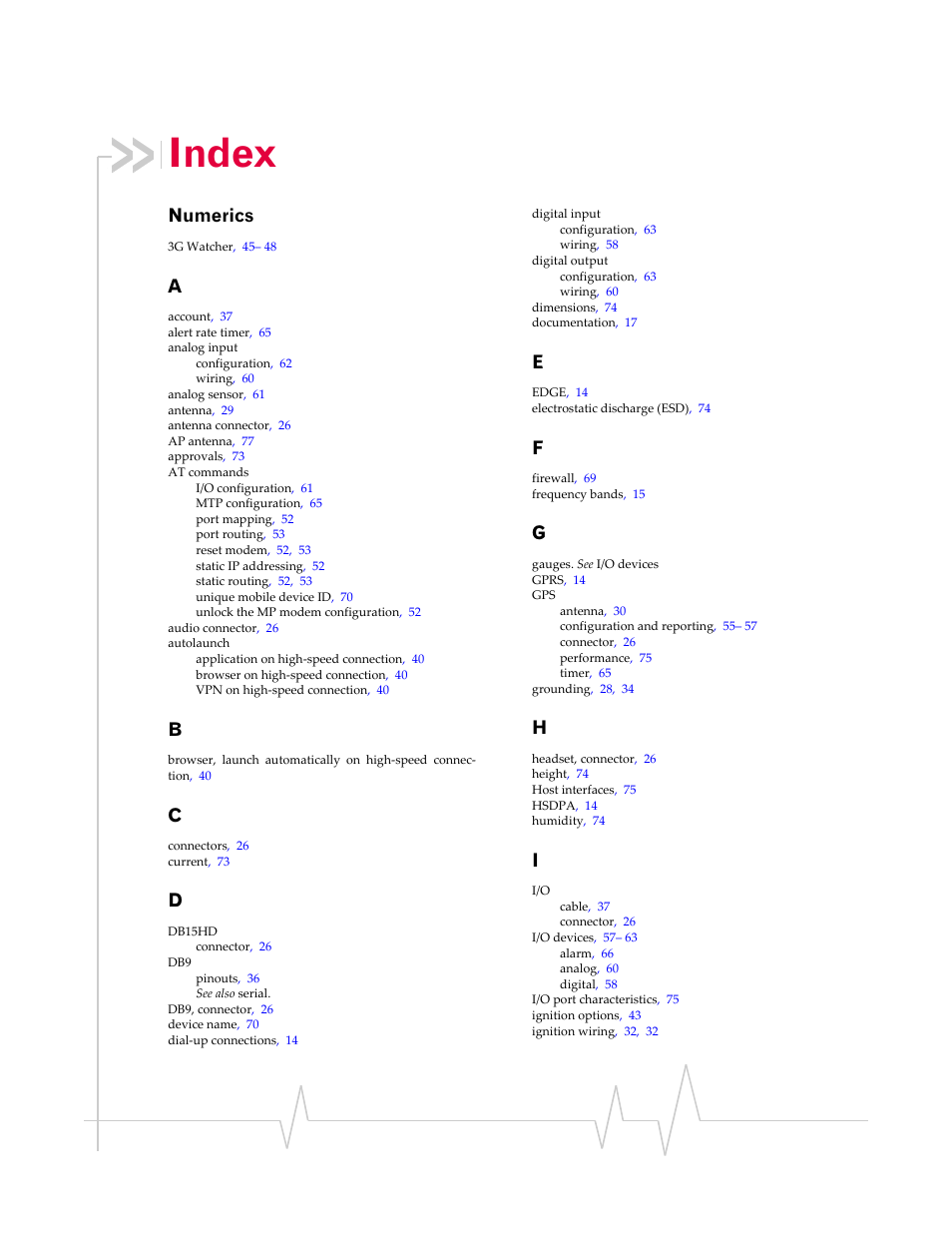 Index, Numerics | Sierra Wireless MP 875 User Manual | Page 79 / 84