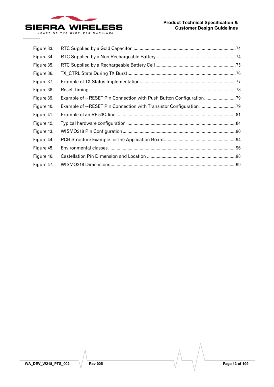 Sierra Wireless WISMO218 User Manual | Page 13 / 110