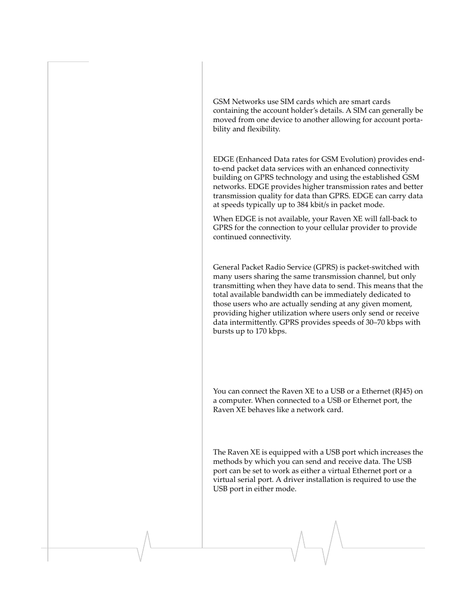 Communication, Connection methods | Sierra Wireless RAVEN 20080605 User Manual | Page 12 / 37