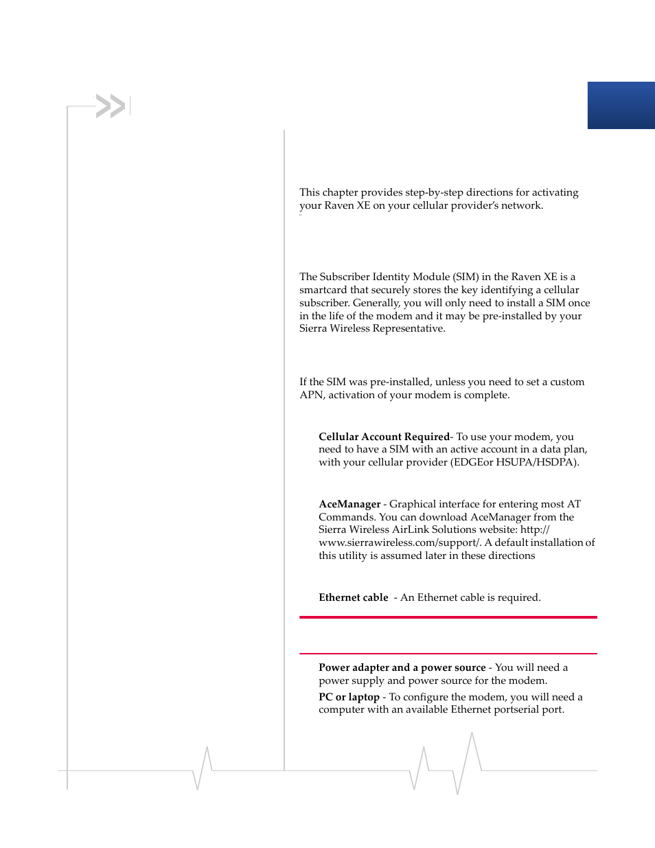 Activating raven xe on your cellular provider, Installing the sim, Before you start | Sierra Wireless RAVEN 20080605 User Manual | Page 20 / 37