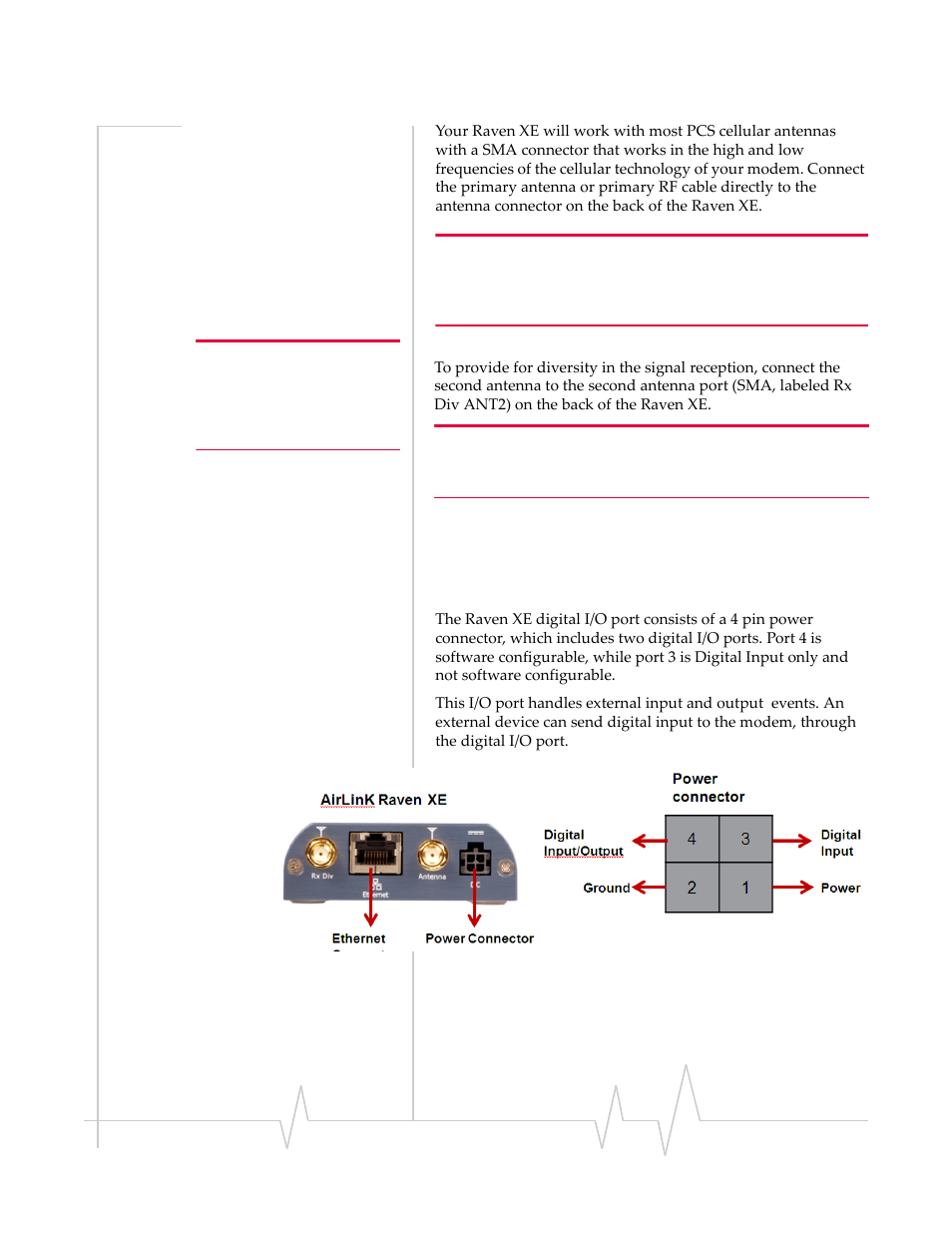 Connecting to power | Sierra Wireless RAVEN 20080605 User Manual | Page 25 / 37