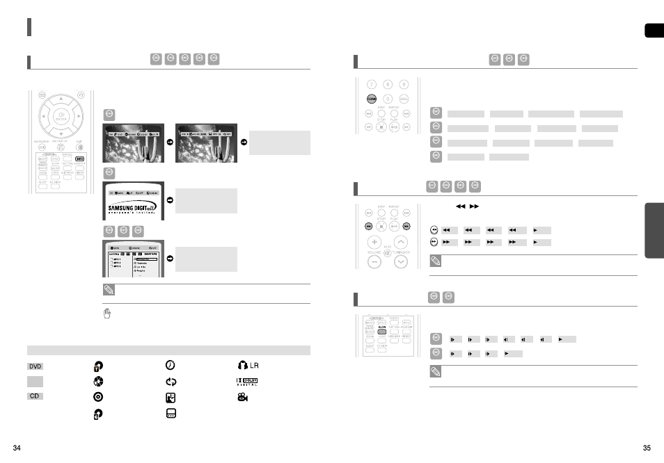 Using the playback function, Checking the remaining time, Fast playback | Slow playback, Displaying disc information, Eng opera tion | Sierra Wireless HT-TX72 User Manual | Page 18 / 39