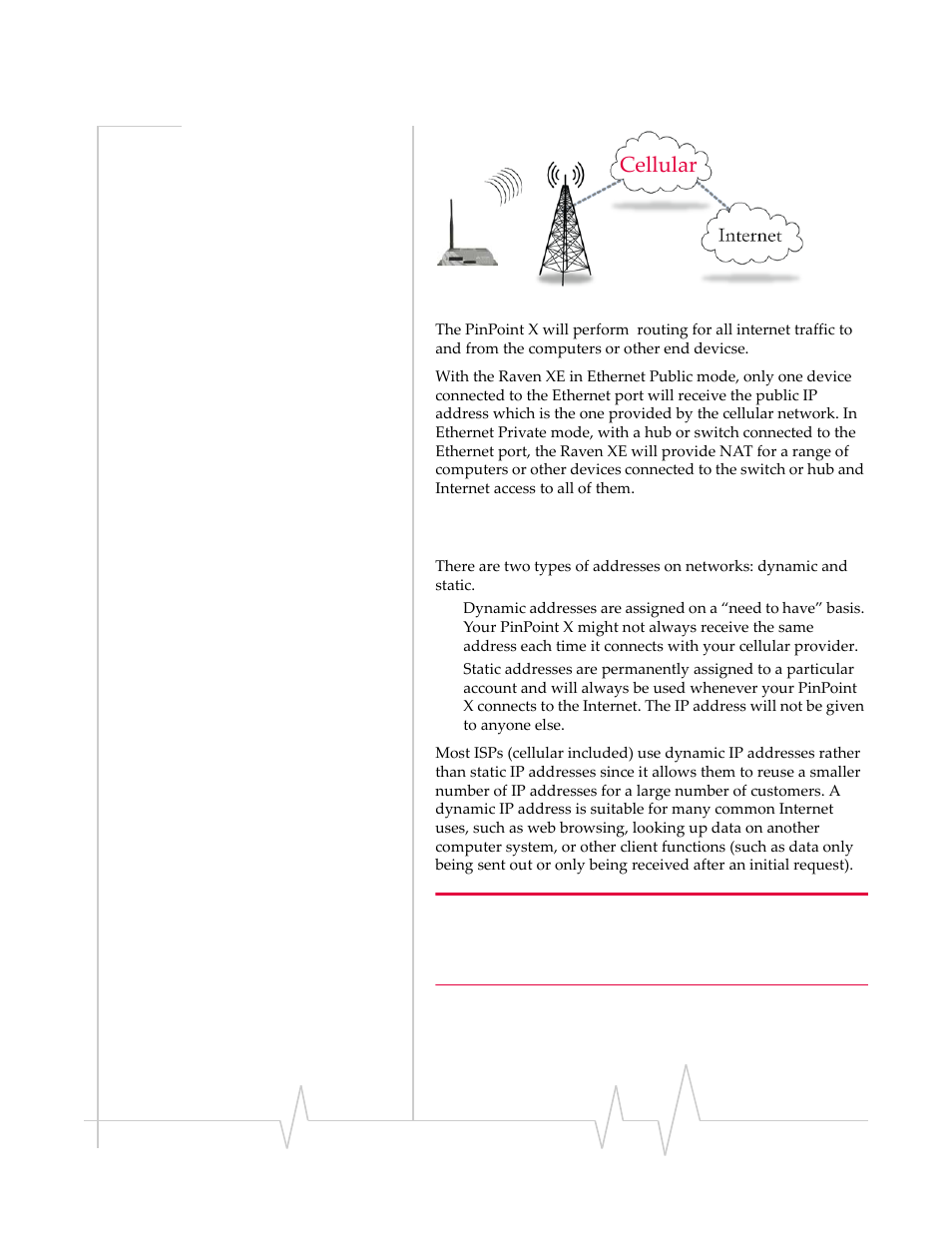 Dynamic vs. static ip addresses, Cellular | Sierra Wireless PINPOINT X HSUPA User Manual | Page 11 / 40