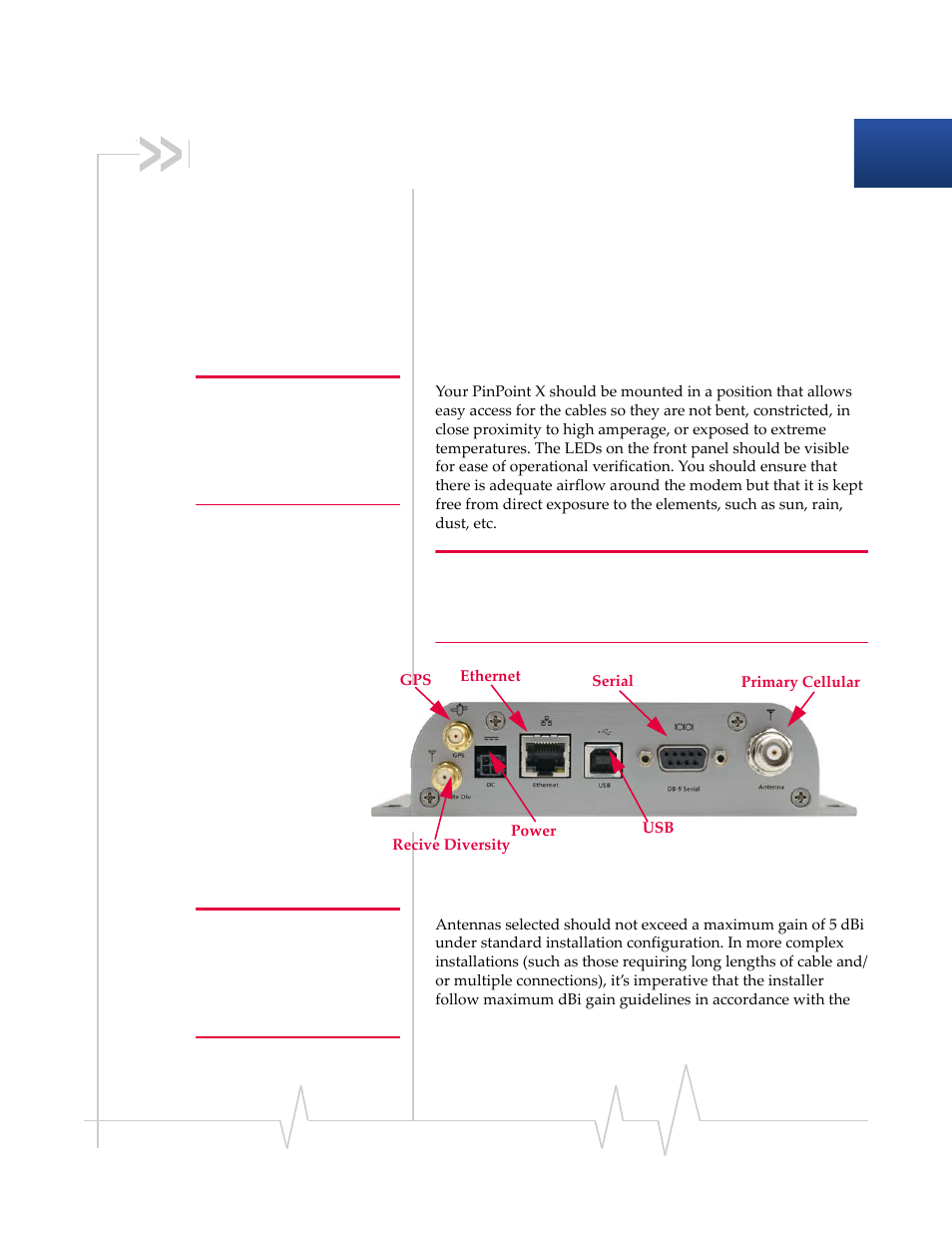 Hardware installation of the pinpoint x | Sierra Wireless PINPOINT X HSUPA User Manual | Page 25 / 40