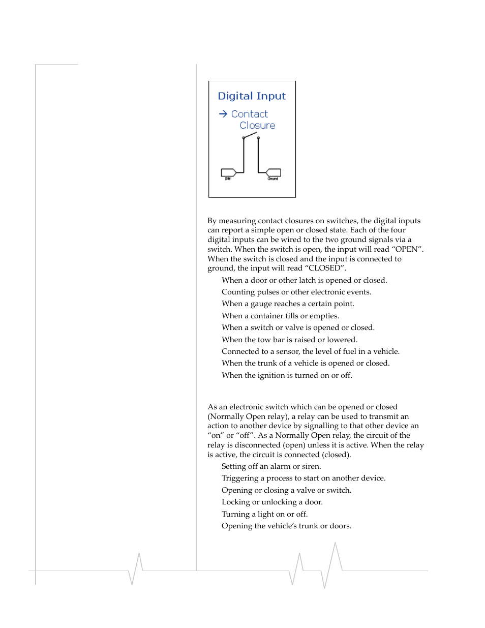 Digital inputs relay outputs | Sierra Wireless PINPOINT X HSUPA User Manual | Page 33 / 40