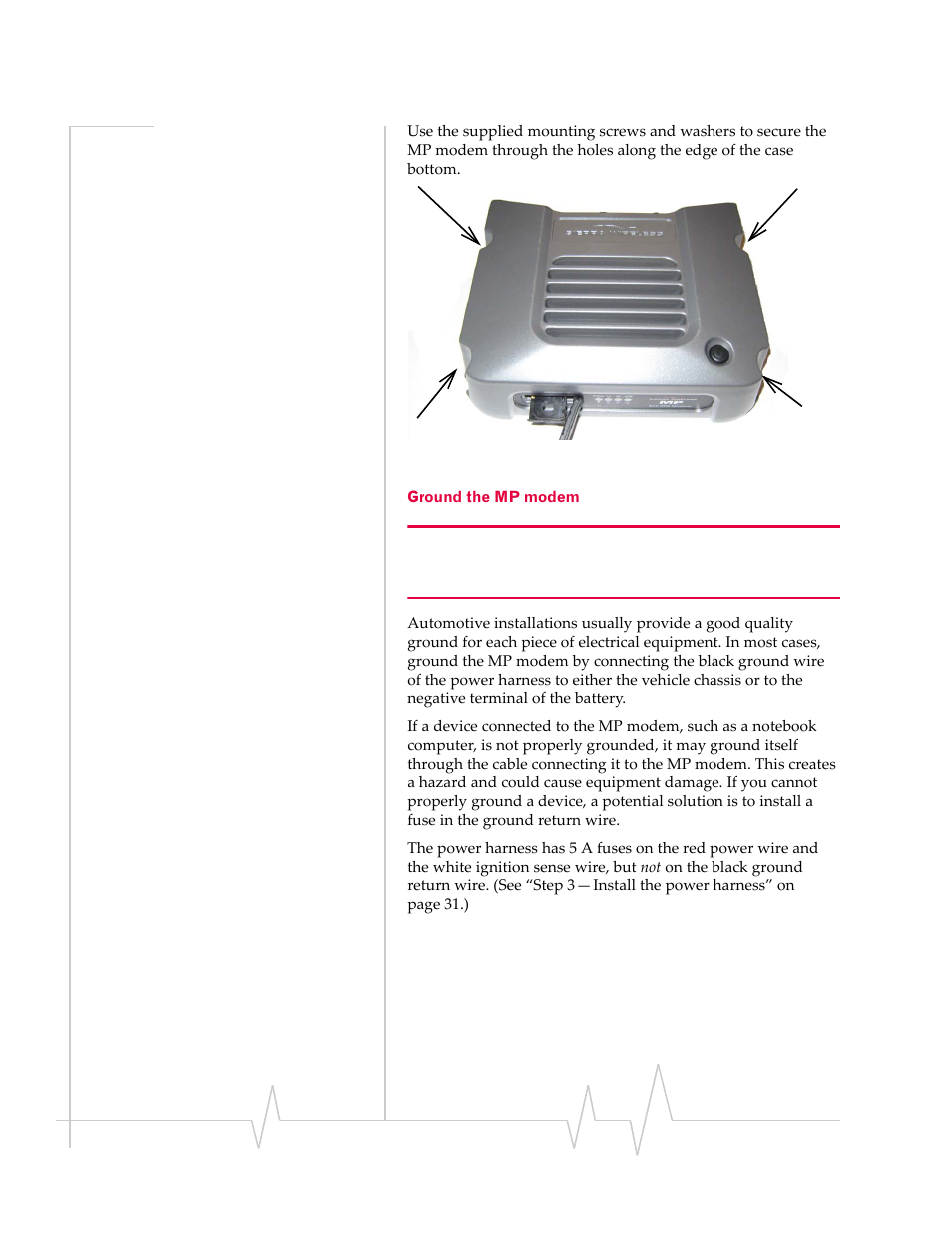 Ground the mp modem | Sierra Wireless MP 880W User Manual | Page 28 / 92
