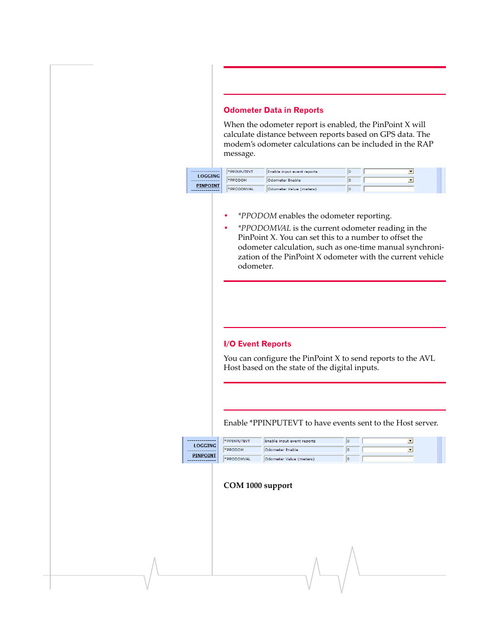 Odometer data in reports i/o event reports | Sierra Wireless 20070914 User Manual | Page 109 / 203