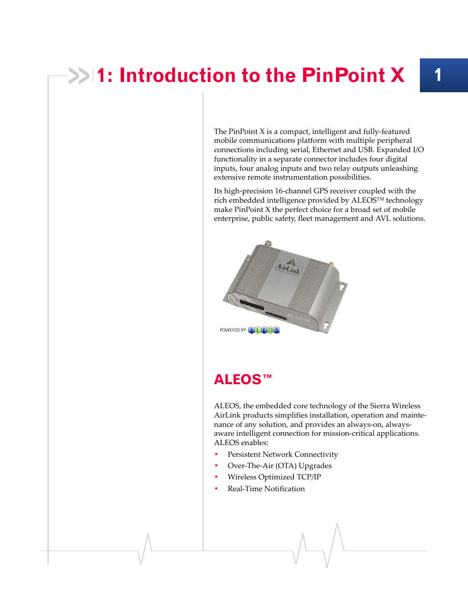 Introduction to the pinpoint x, Aleos | Sierra Wireless 20070914 User Manual | Page 14 / 203