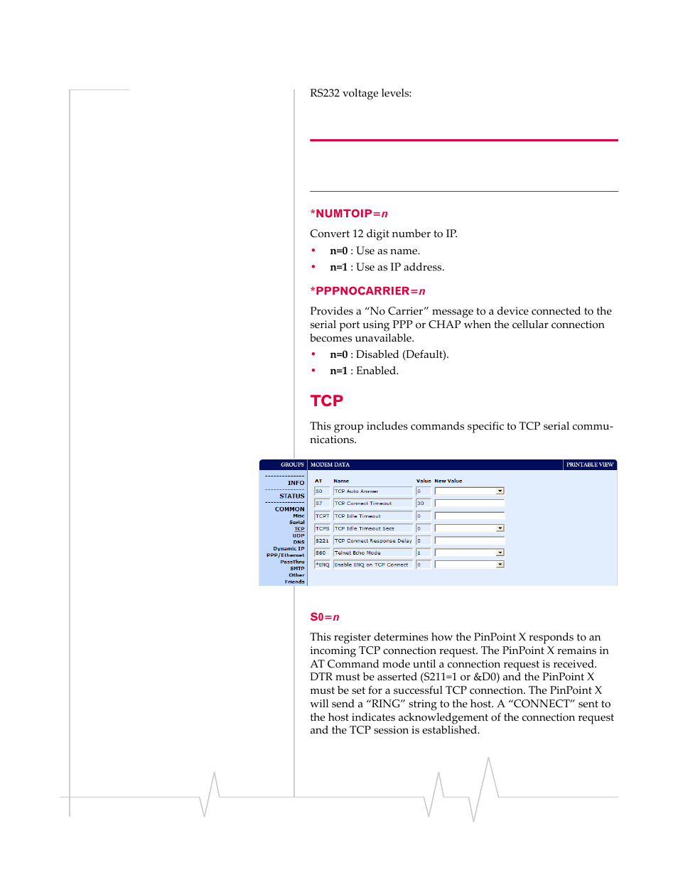 Numtoip=n *pppnocarrier=n, S0=n | Sierra Wireless 20070914 User Manual | Page 144 / 203