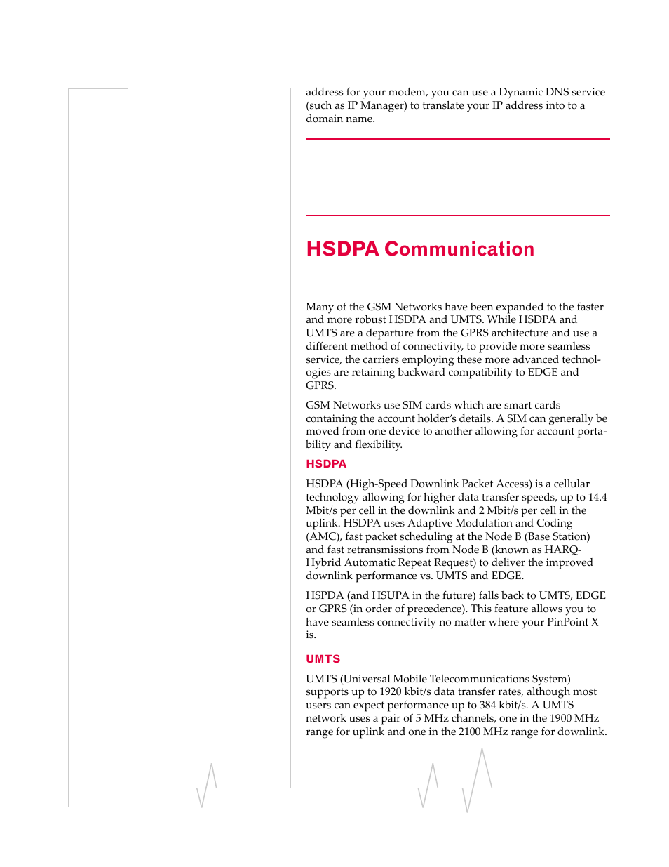 Hsdpa communication, Umts, Hsdpa | Communication | Sierra Wireless 20070914 User Manual | Page 22 / 203