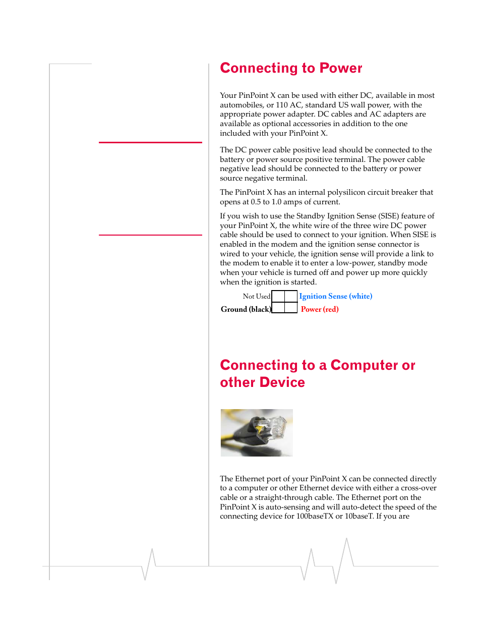 Connecting to power, Connecting to a computer or other device, Connecting to a | Computer or other device | Sierra Wireless 20070914 User Manual | Page 36 / 203