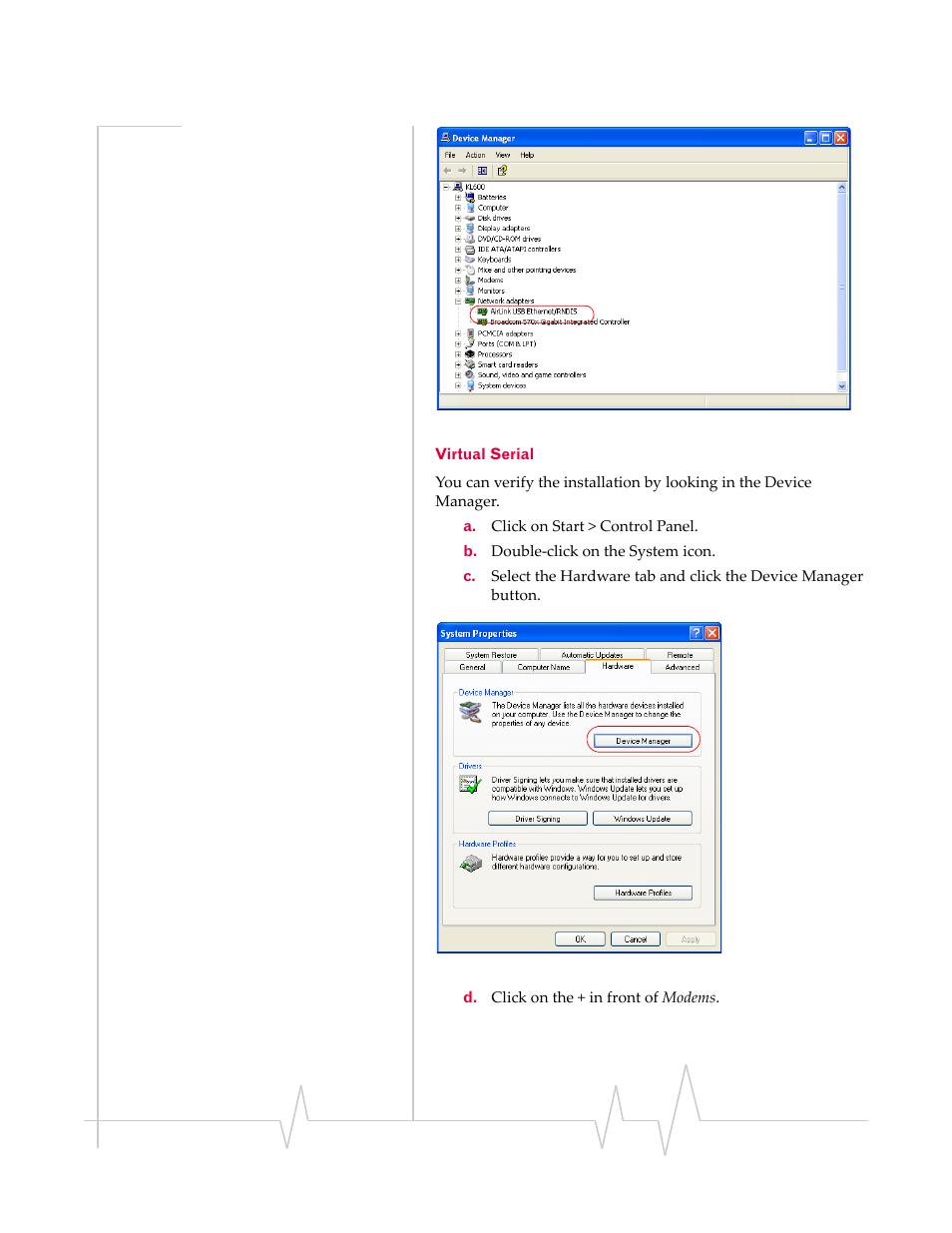 Virtual serial | Sierra Wireless 20070914 User Manual | Page 59 / 203