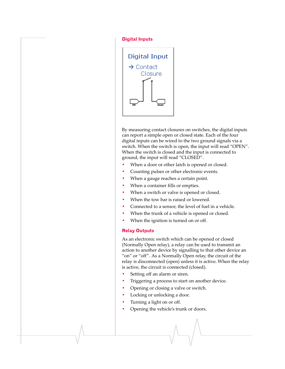 Digital inputs relay outputs | Sierra Wireless 20070914 User Manual | Page 66 / 203