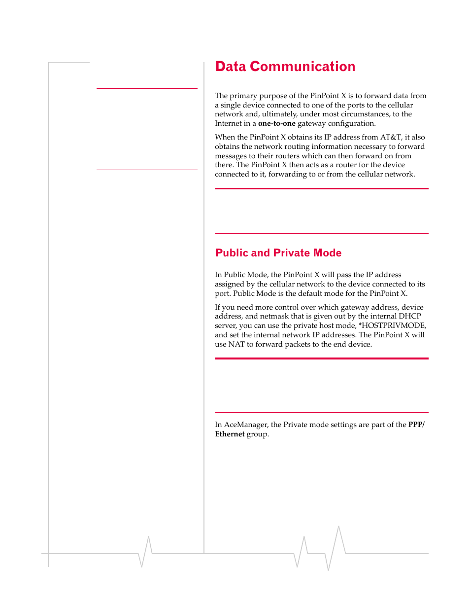 Data communication, Public and private mode | Sierra Wireless 20070914 User Manual | Page 84 / 203