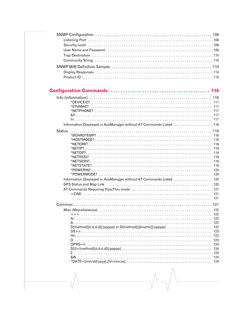 Configuration commands | Sierra Wireless 20070914 User Manual | Page 9 / 203