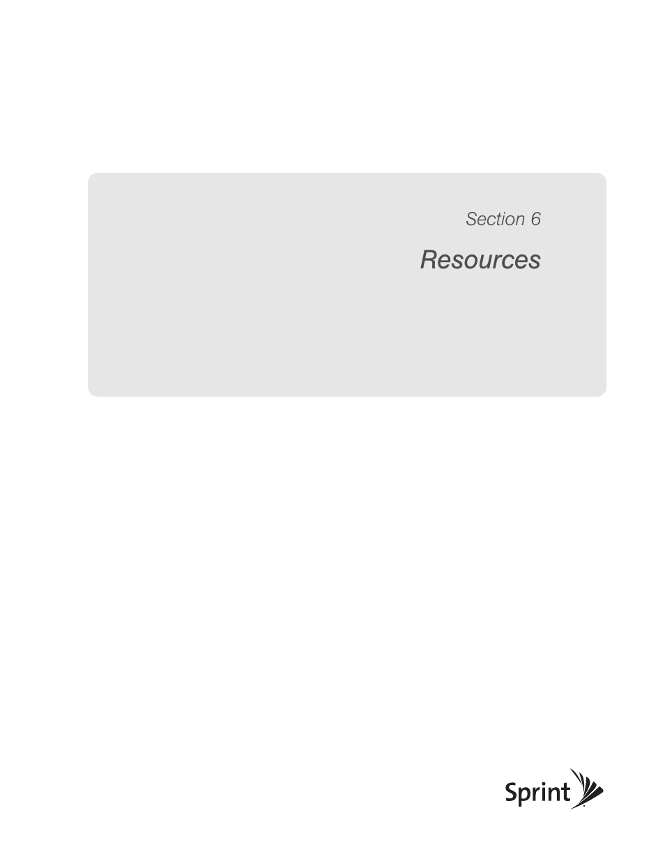 Resources, Section 6: resources | Sierra Wireless Overdrive User Manual | Page 121 / 172