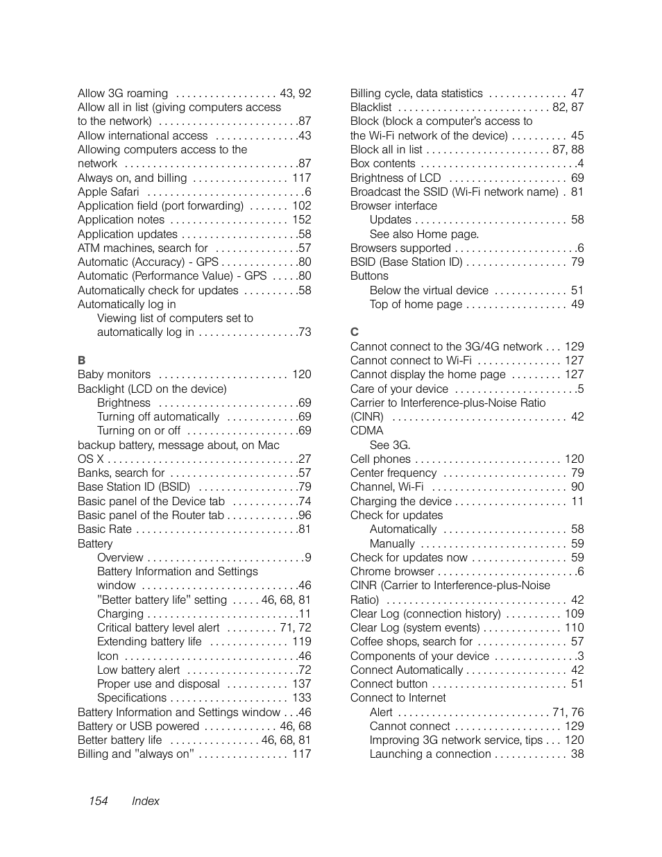 Sierra Wireless Overdrive User Manual | Page 162 / 172