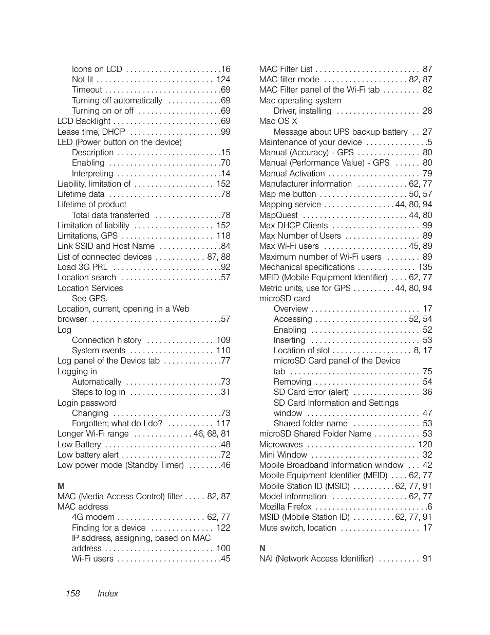 Sierra Wireless Overdrive User Manual | Page 166 / 172