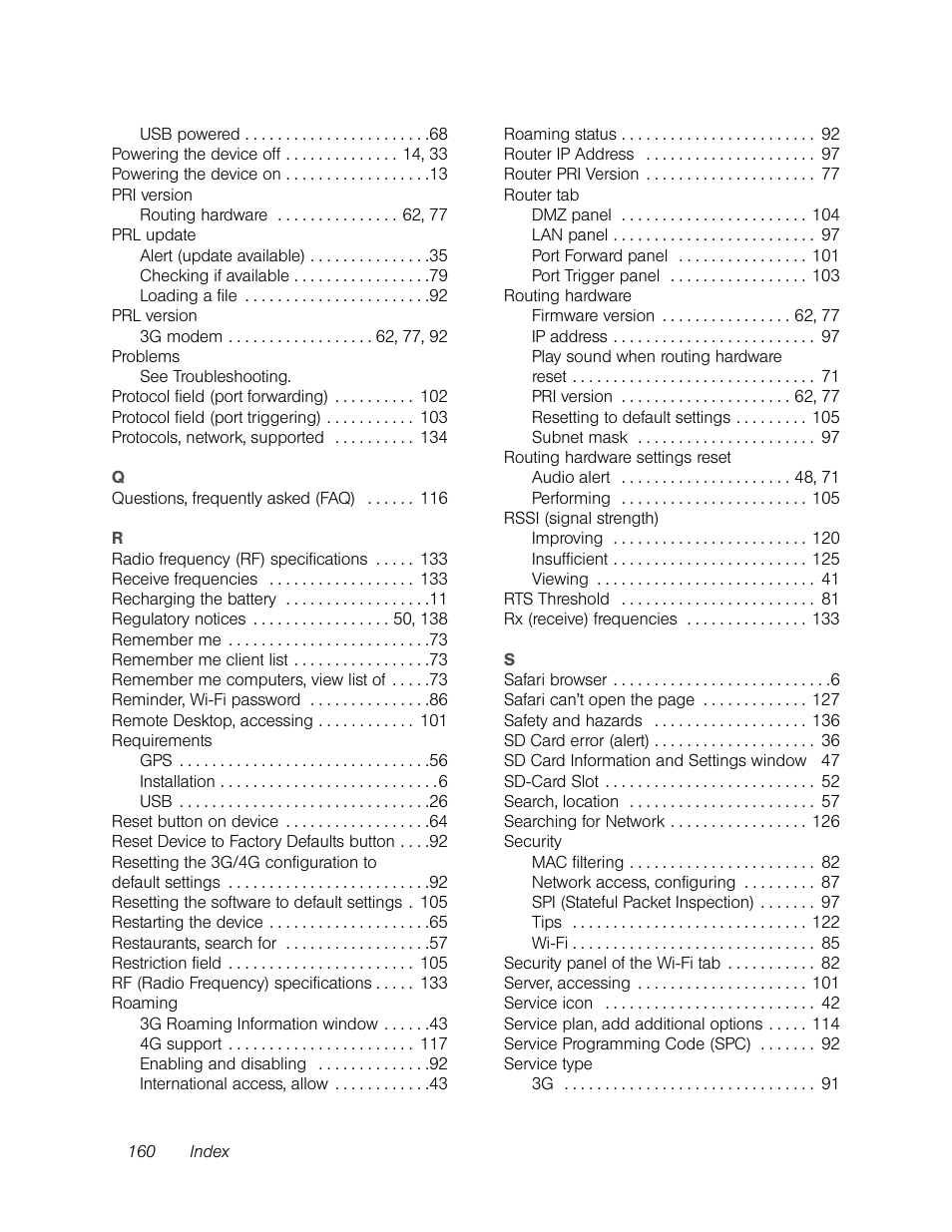 Sierra Wireless Overdrive User Manual | Page 168 / 172