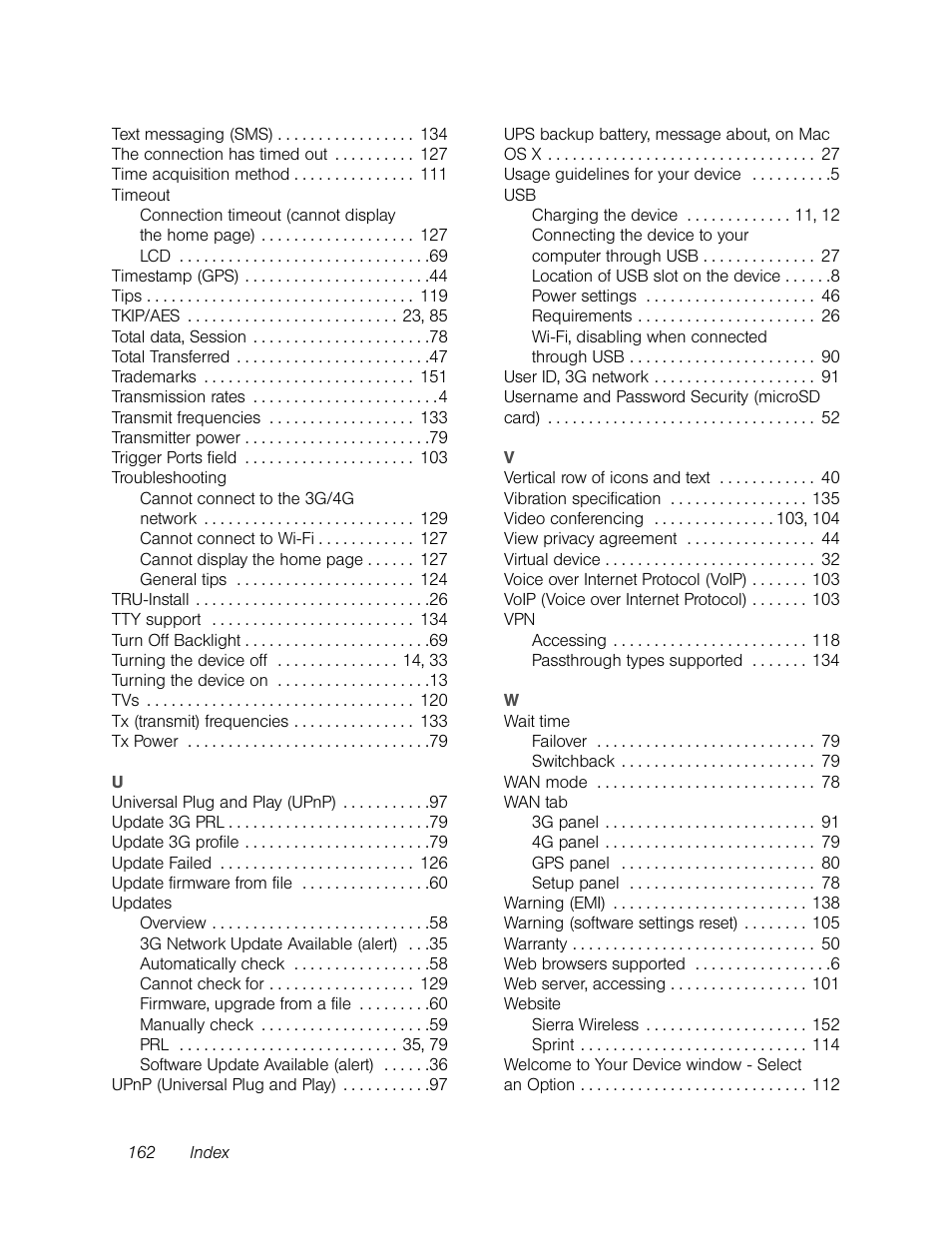 Sierra Wireless Overdrive User Manual | Page 170 / 172