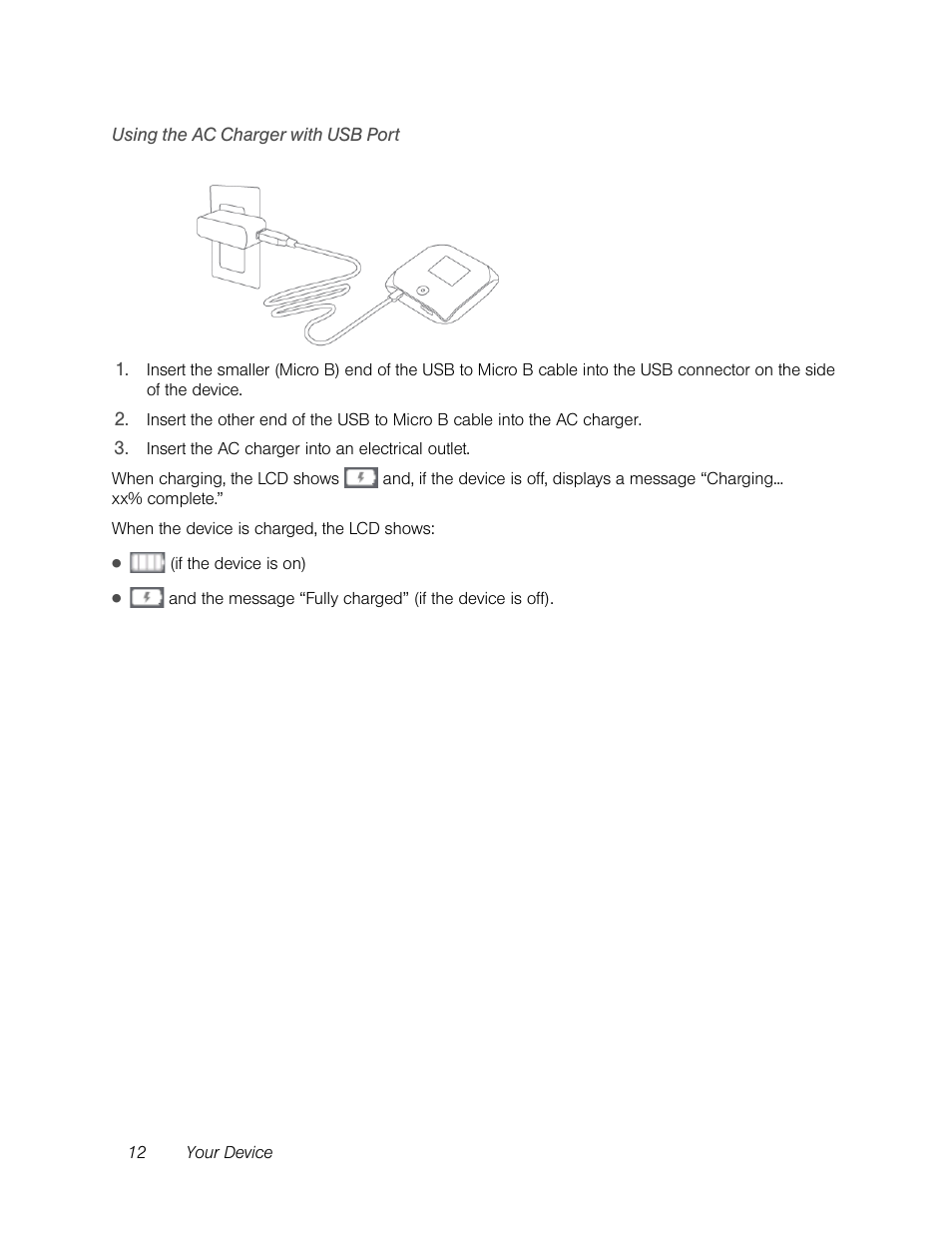 Using the ac charger with usb port | Sierra Wireless Overdrive User Manual | Page 20 / 172