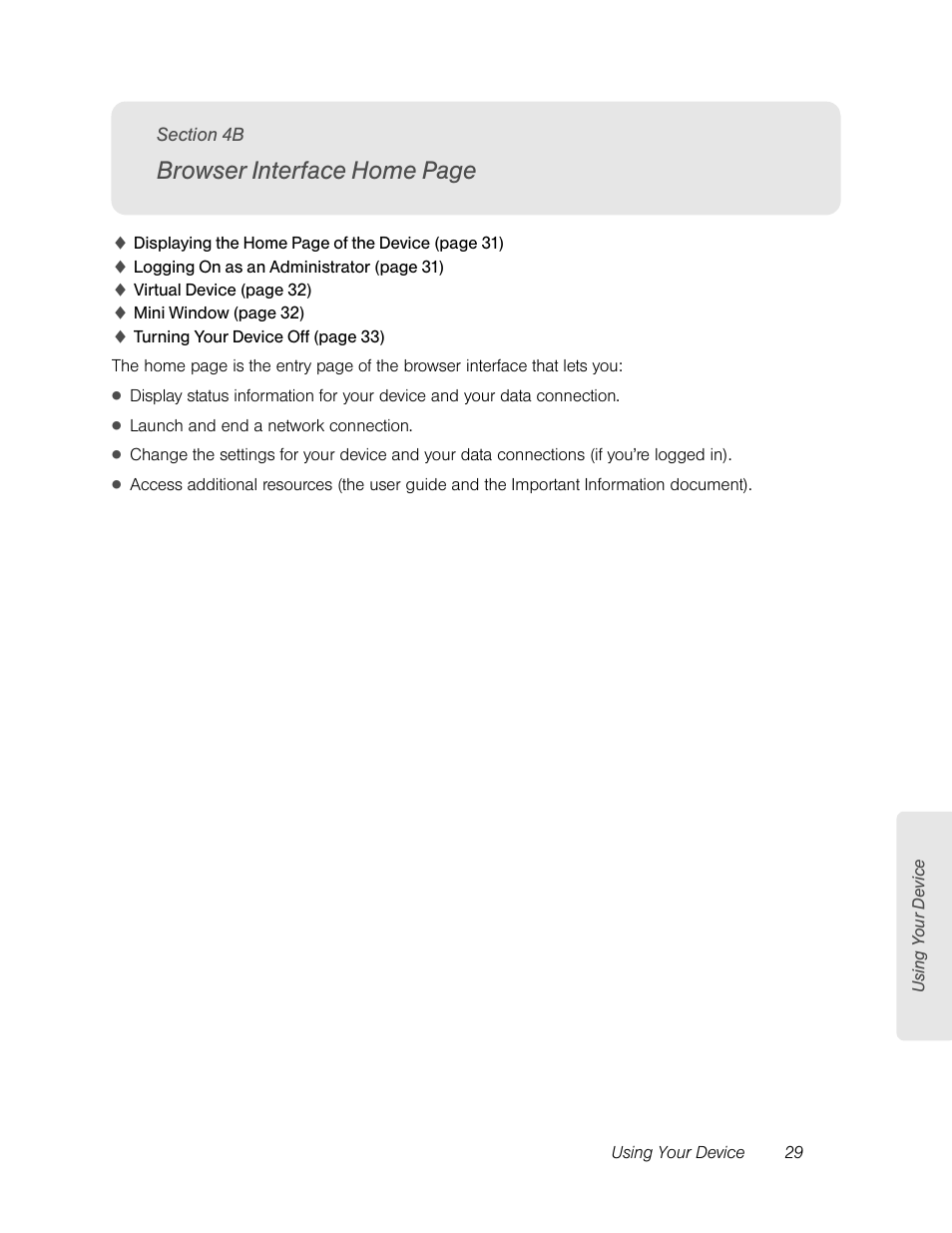 Browser interface home page | Sierra Wireless Overdrive User Manual | Page 37 / 172