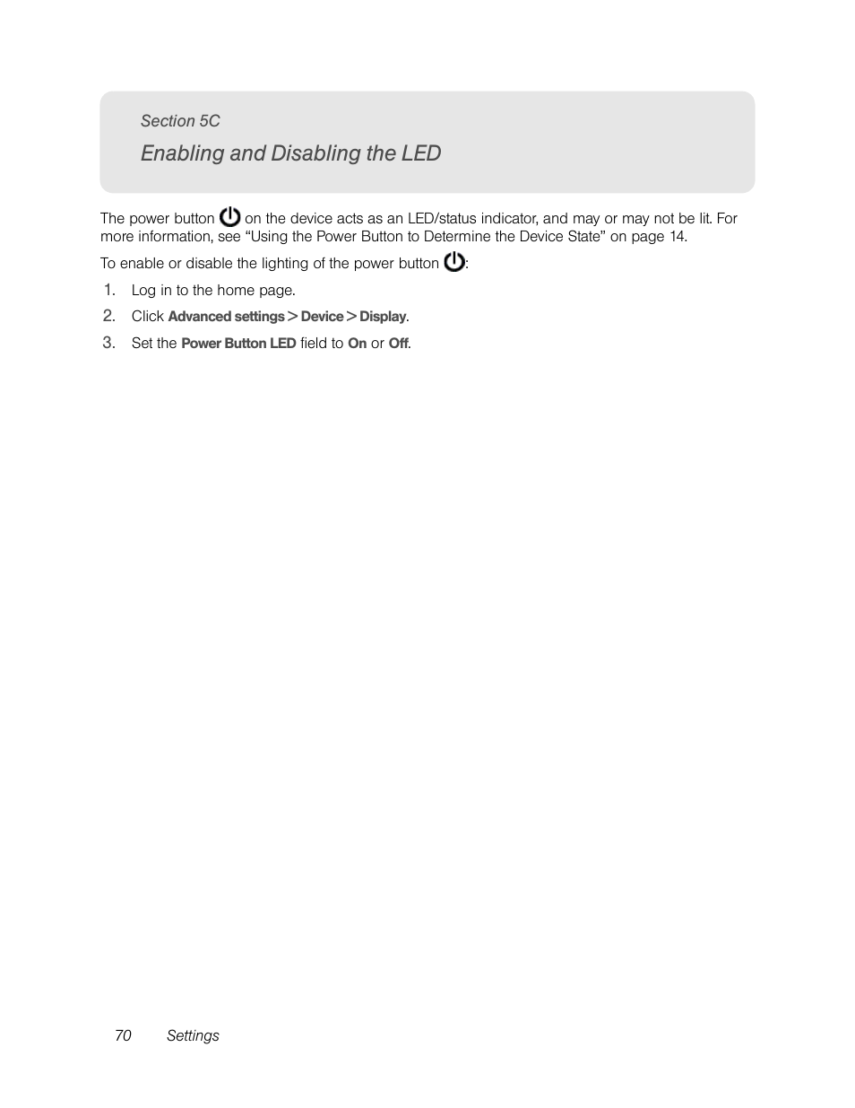 Enabling and disabling the led, 5c. enabling and disabling the led | Sierra Wireless Overdrive User Manual | Page 78 / 172