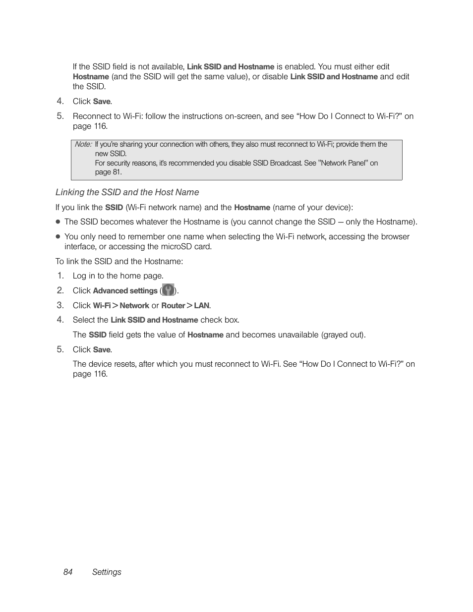 Linking the ssid and the host name | Sierra Wireless Overdrive User Manual | Page 92 / 172