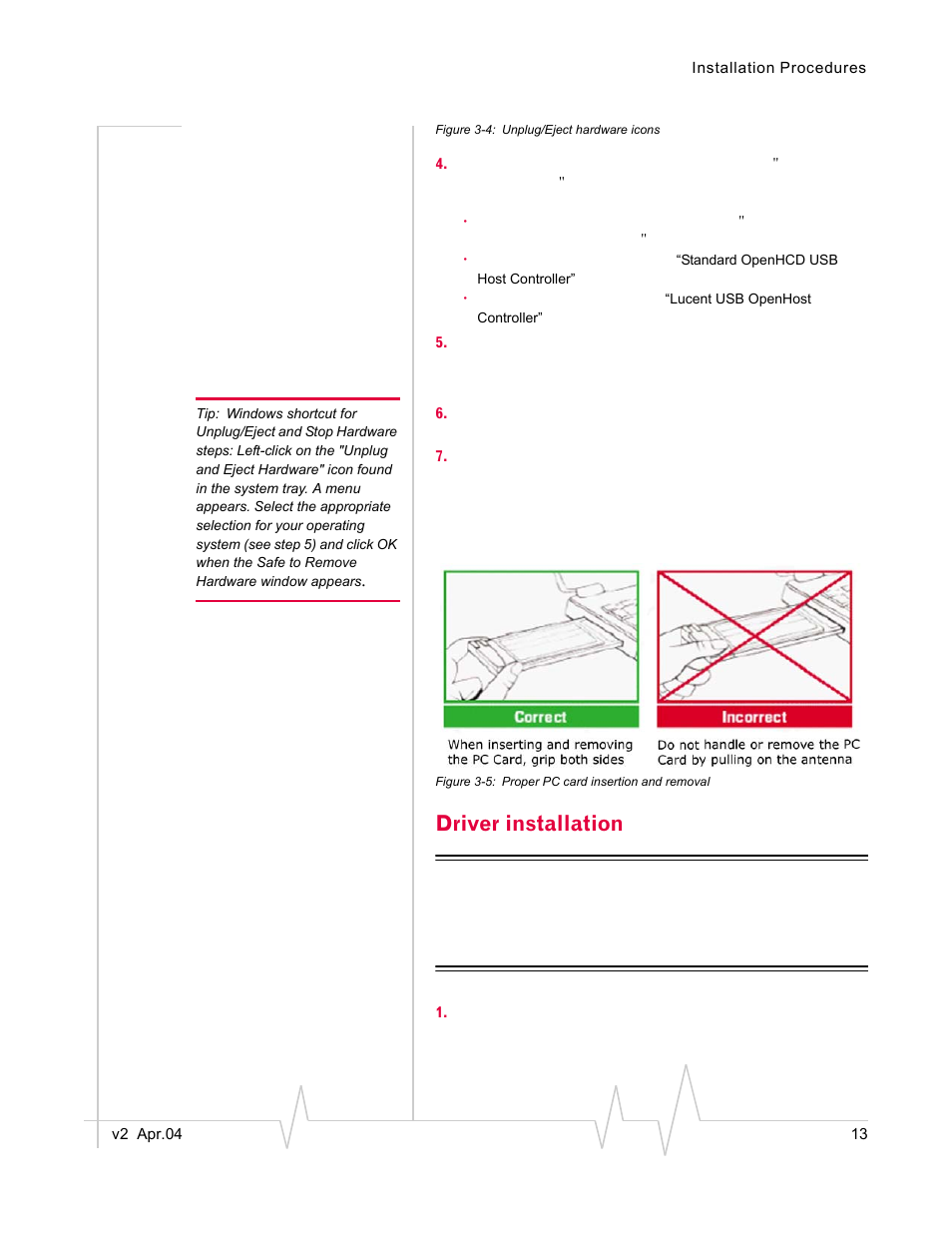 Driver installation | Sierra Wireless AirCard 580 User Manual | Page 21 / 54