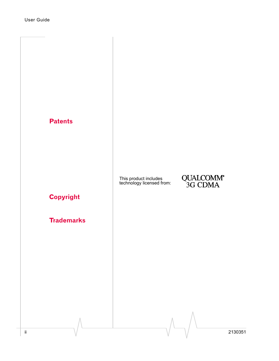 Patents, Copyright, Trademarks | Sierra Wireless AirCard 580 User Manual | Page 4 / 54