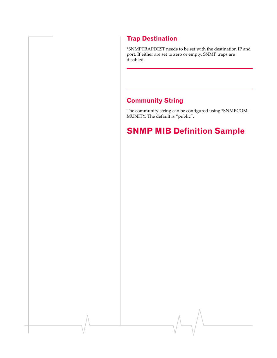 Trap destination, Community string, Snmp mib definition sample | Sierra Wireless EV-DO User Manual | Page 111 / 182