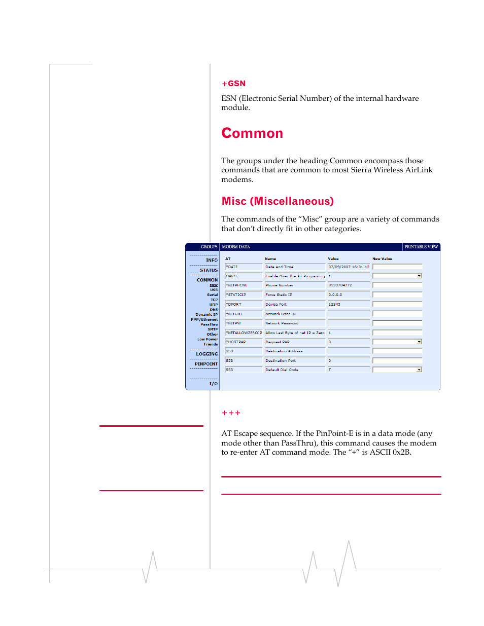 Common, Misc (miscellaneous) | Sierra Wireless EV-DO User Manual | Page 123 / 182