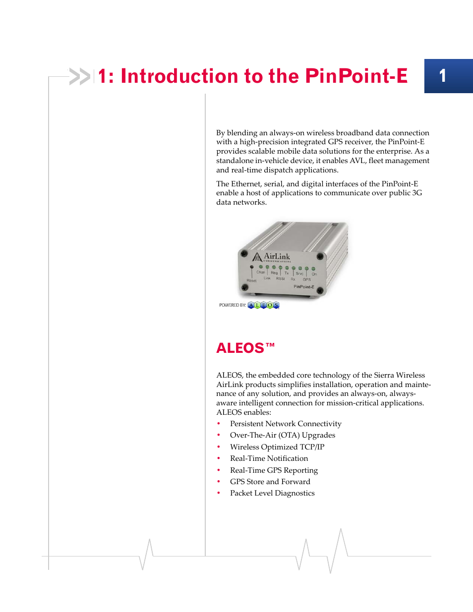 Introduction to the pinpoint-e, Aleos | Sierra Wireless EV-DO User Manual | Page 14 / 182