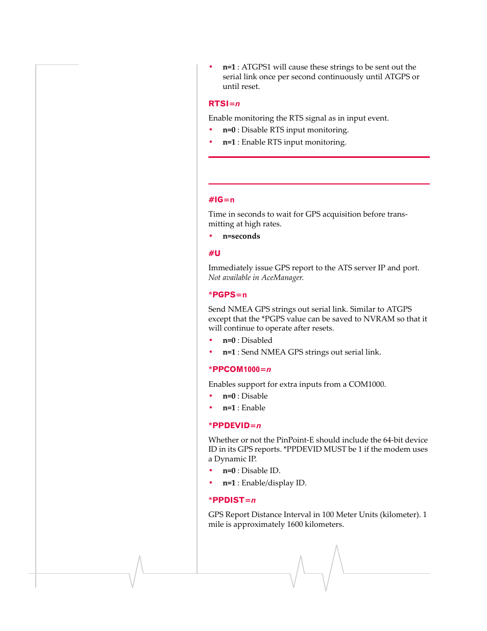 Rtsi=n, Ig=n #u *pgps=n *ppcom1000=n *ppdevid=n *ppdist=n | Sierra Wireless EV-DO User Manual | Page 154 / 182