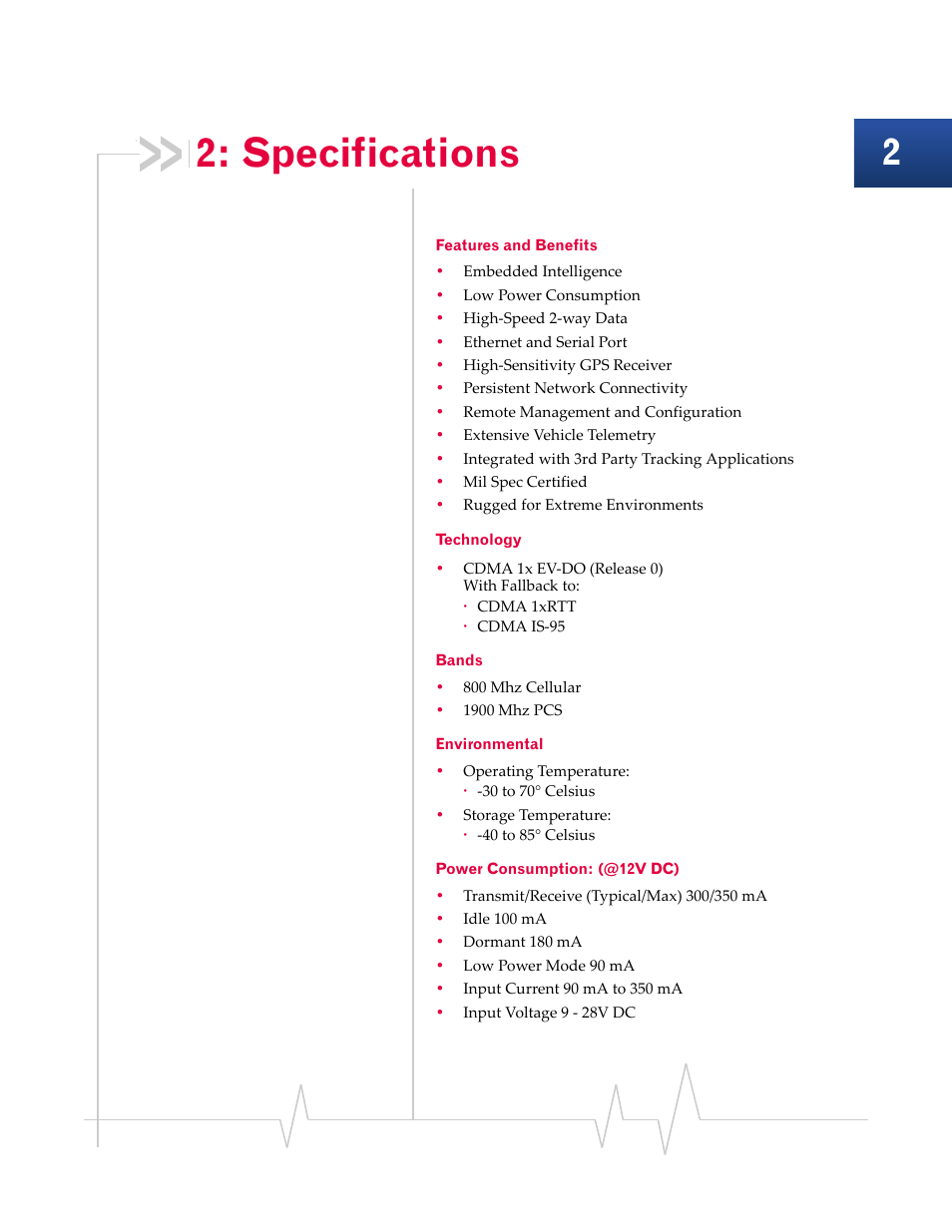 Specifications | Sierra Wireless EV-DO User Manual | Page 24 / 182