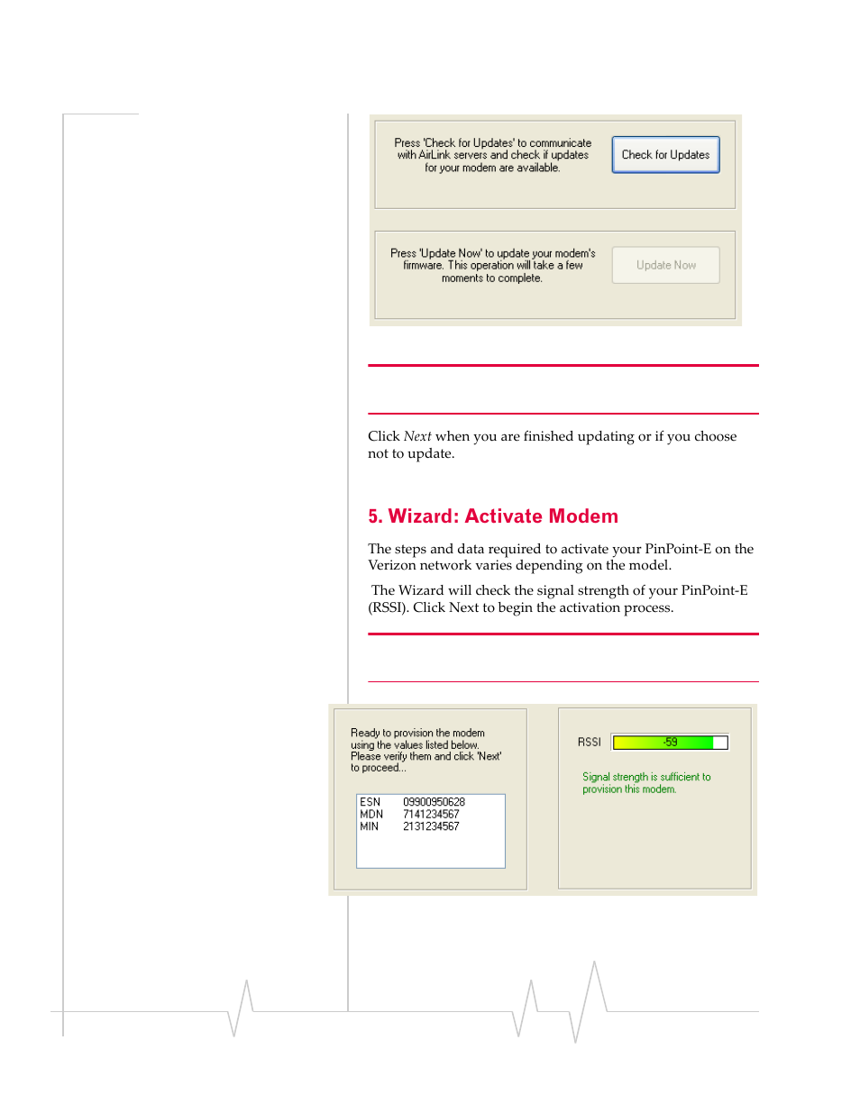Wizard: activate modem | Sierra Wireless EV-DO User Manual | Page 32 / 182