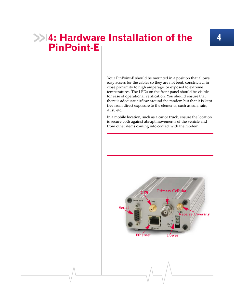 Hardware installation of the pinpoint-e | Sierra Wireless EV-DO User Manual | Page 37 / 182