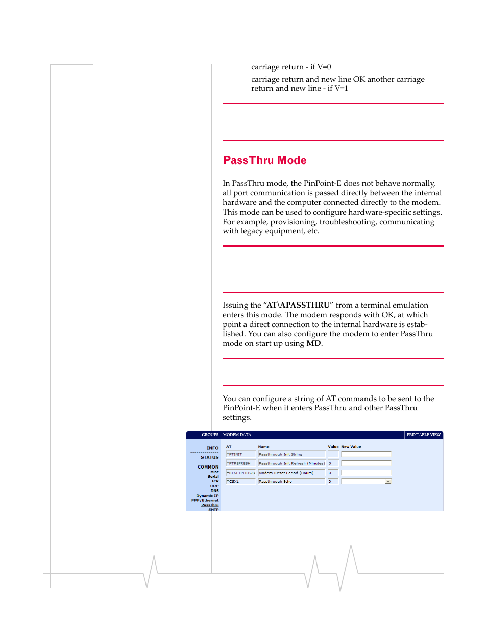 Passthru mode | Sierra Wireless EV-DO User Manual | Page 64 / 182