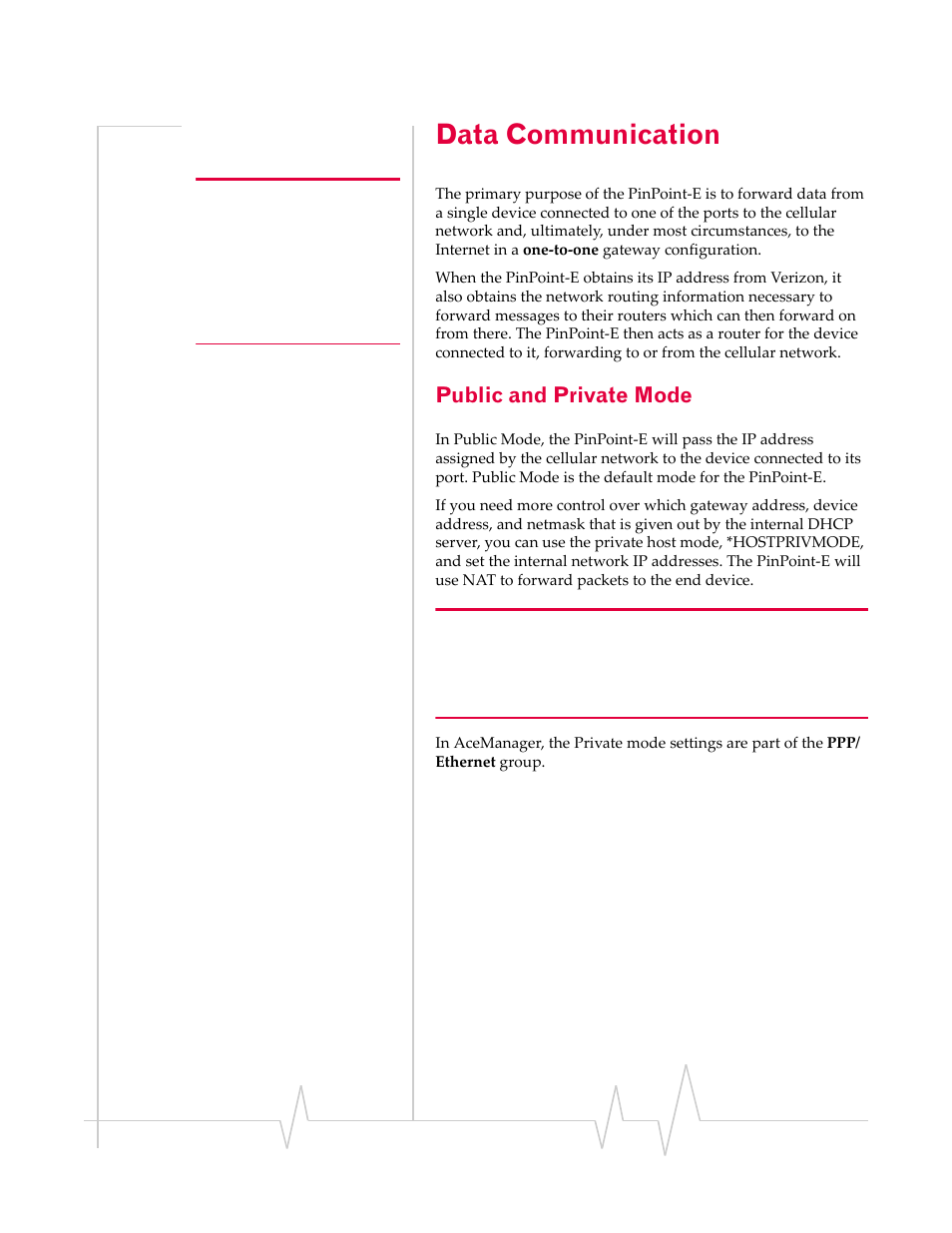 Data communication, Public and private mode | Sierra Wireless EV-DO User Manual | Page 72 / 182