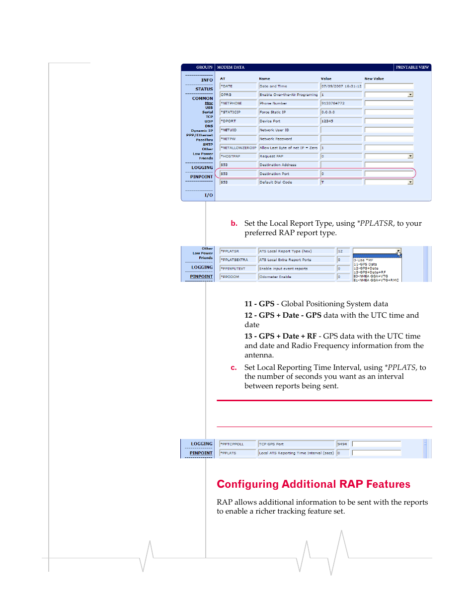 Configuring additional rap features | Sierra Wireless EV-DO User Manual | Page 96 / 182