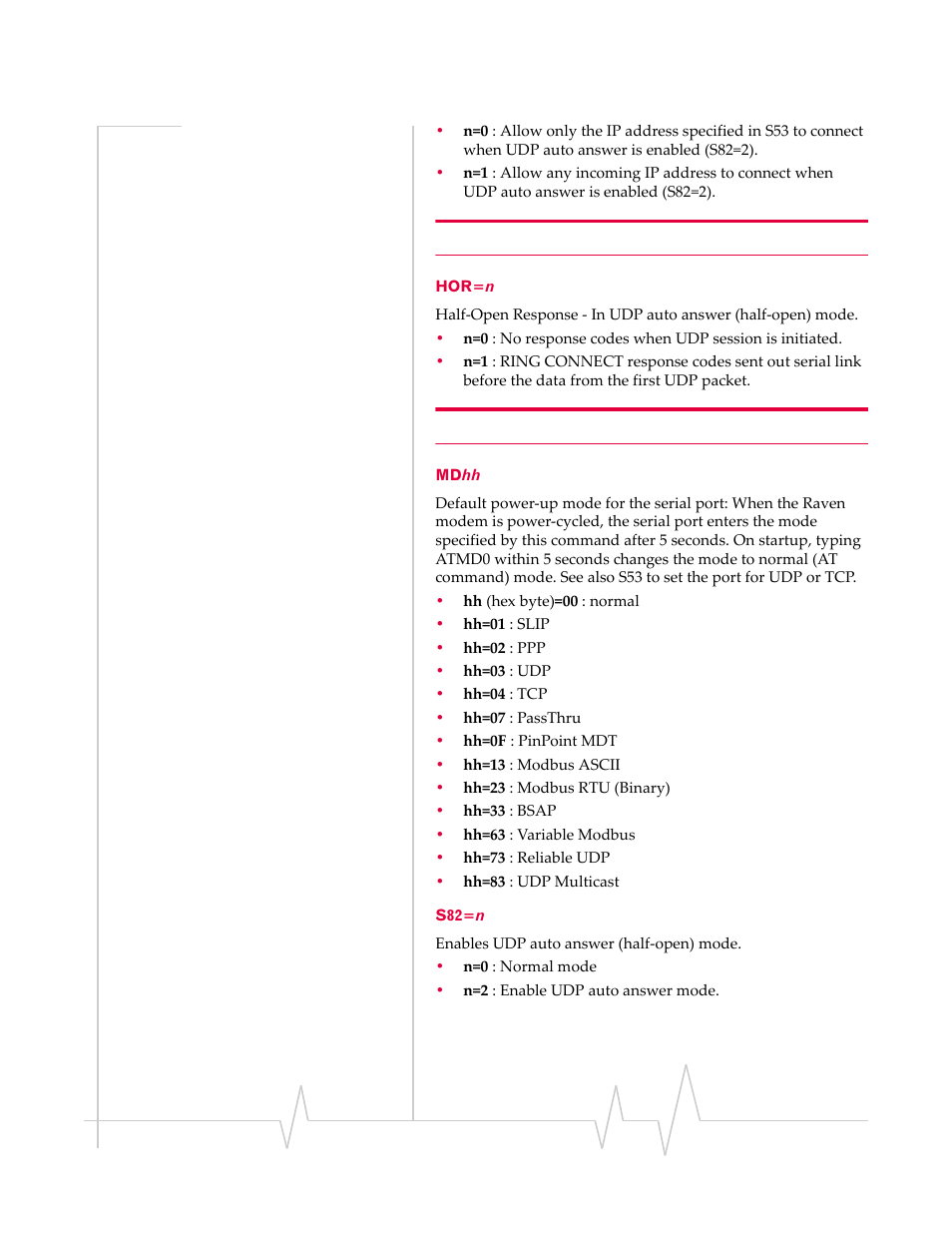 Hor=n mdhh s82=n | Sierra Wireless RAVEN 1X 20070914 User Manual | Page 119 / 176