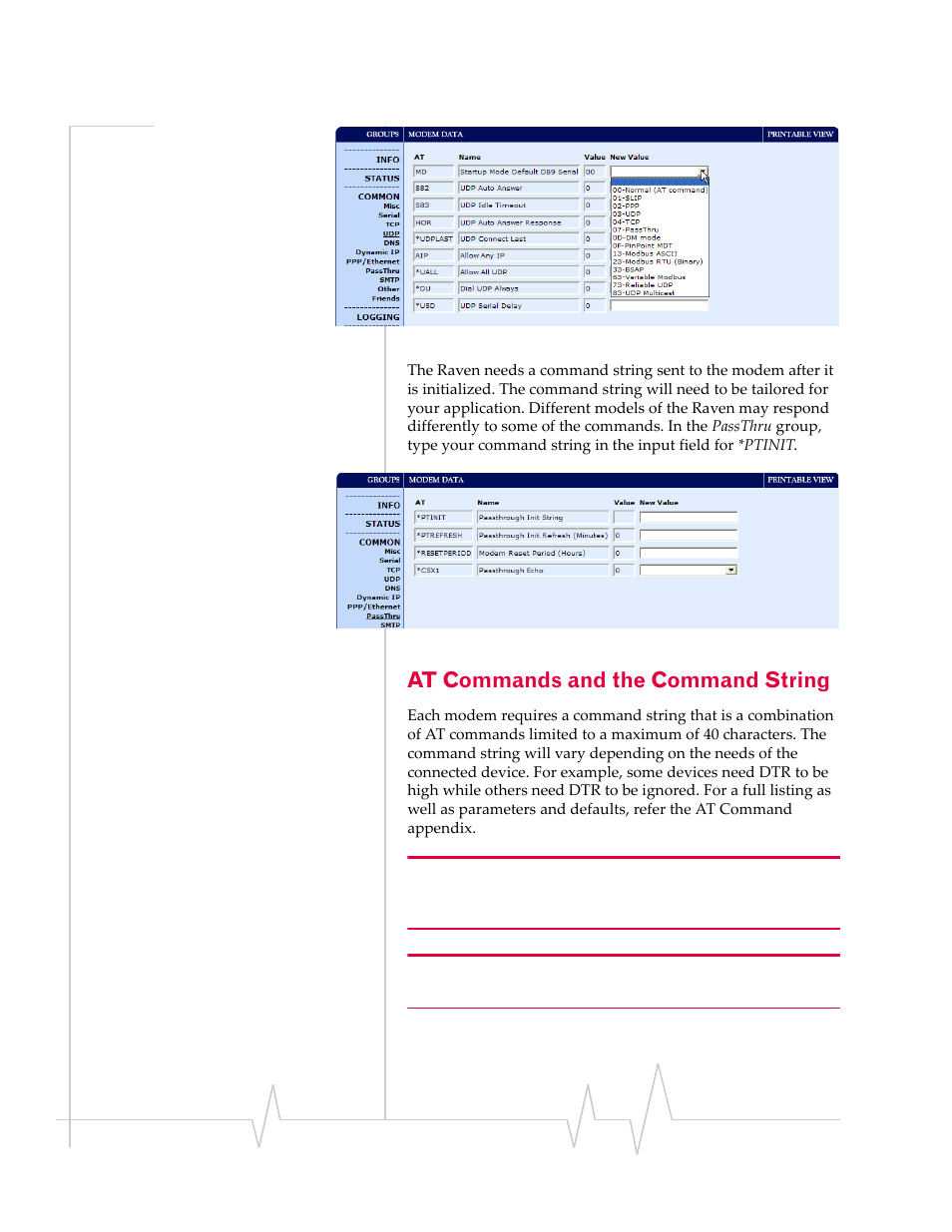 At commands and the command string | Sierra Wireless RAVEN 1X 20070914 User Manual | Page 144 / 176